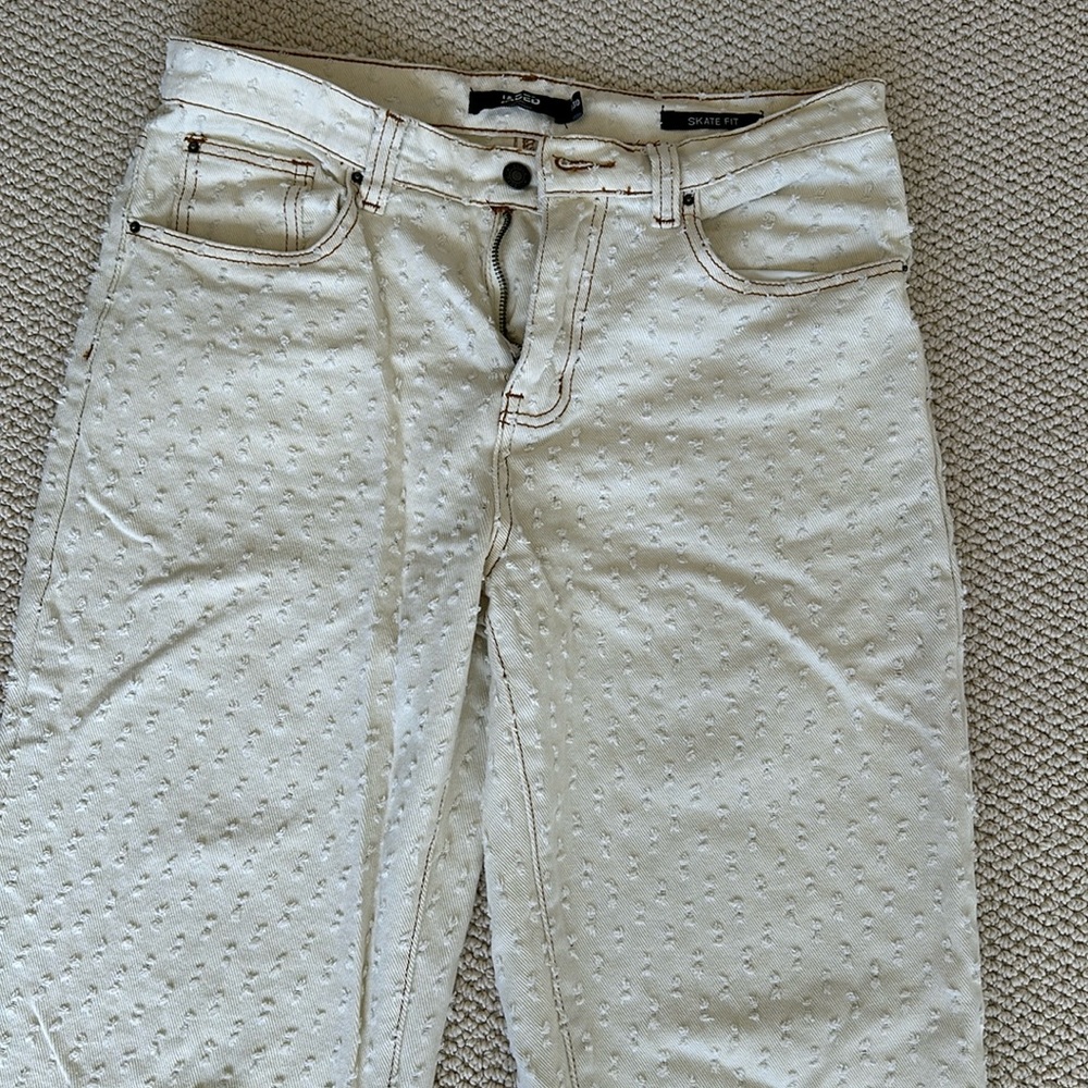 Jaded London Skate Fit White Jeans